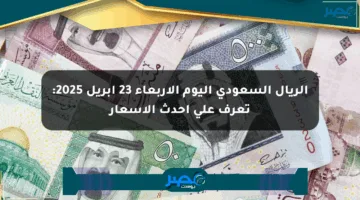 الريال السعودي اليوم الأربعاء 23 أبريل 2025: تعرف على أحدث الأسعار